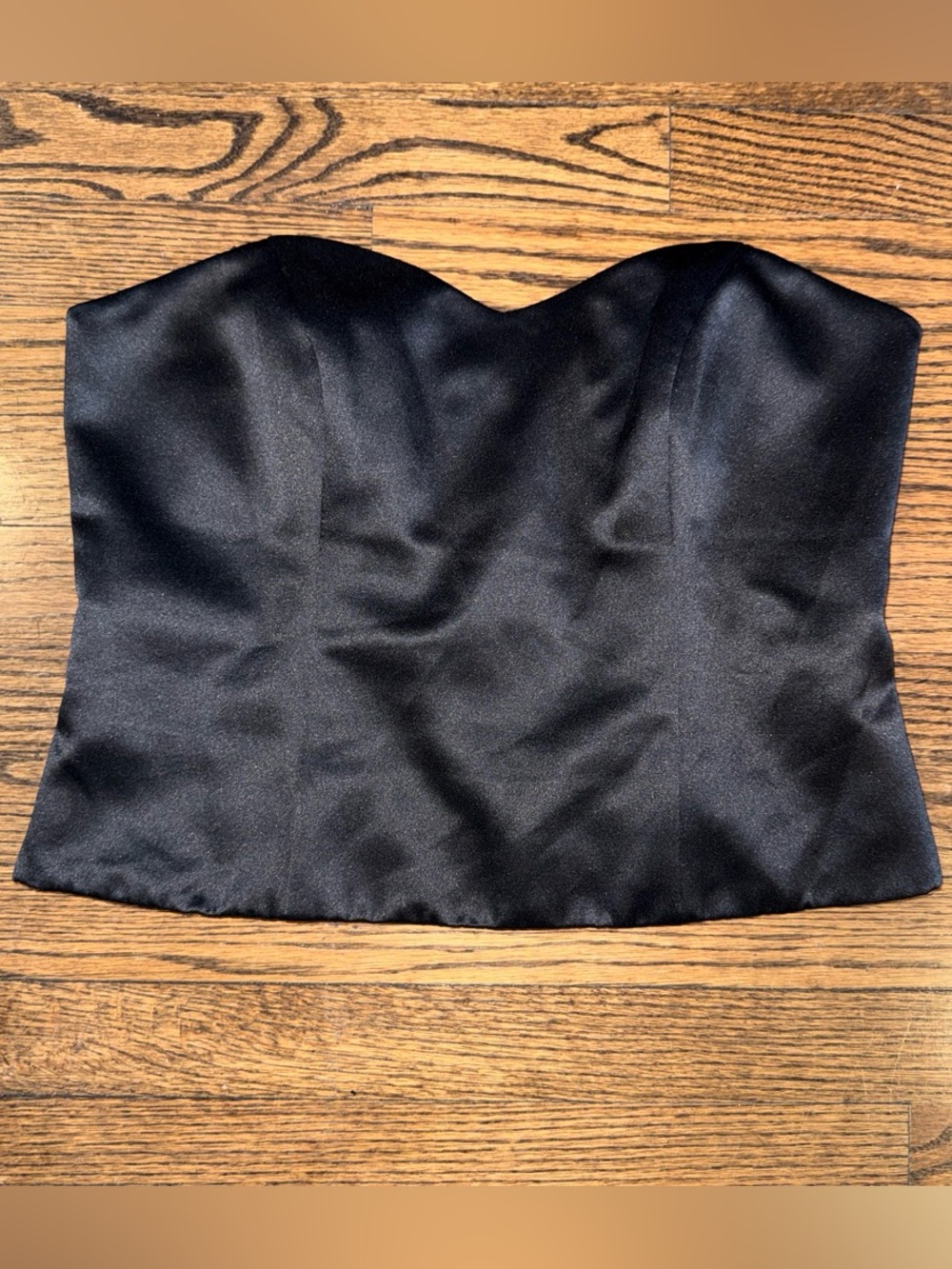 David's Bridal Black Strapless Bustier Top vintage y2k bustier corset